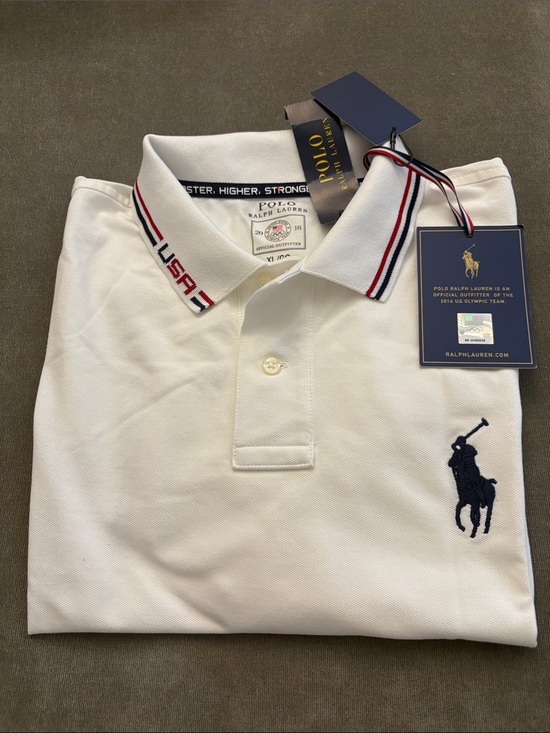 Ralph Lauren Other - Ralph Lauren White Polo with Navy and Red Trim